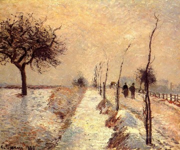 カミーユ・ピサロ Painting - エラニー冬の道路 1885年 カミーユ・ピサロ